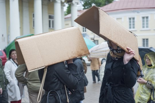  Protesto akcija dėl mergaitės perdavimo L.Stankūnaitei prie Prezidentūros. 2012 metų gegužės 17-oji.<br> V.Ščiavinsko nuotr.