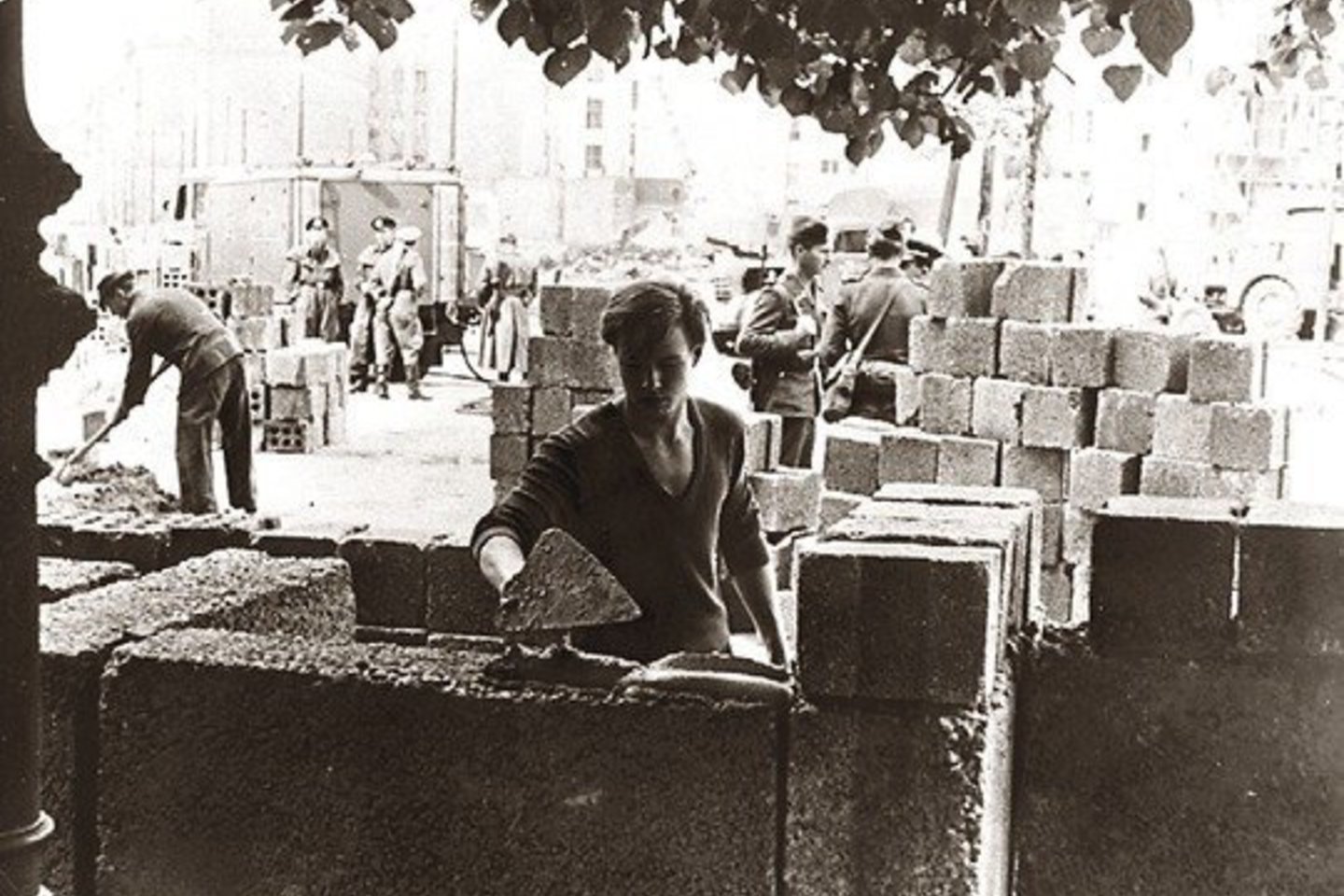 Berlyno sienos statyba. <br>LR archyvo nuotr. 