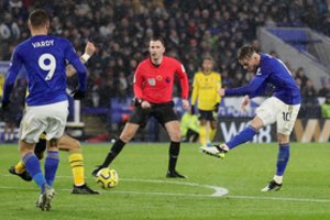 Anglijoje „Leicester“ klubas išstūmė „Chelsea“ ekipą iš antrosios vietos 