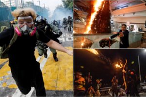 Honkongo studentų miesteliai virto karo lauku: čia besimokantys lietuviai raginami išvykti