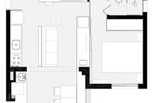„Cazo Apartment“ / architektų biuras „Estúdio BRA“.<br>„Estúdio BRA“ / archdaily.com vizual.