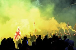 Tbilisyje policija išvaikė parlamentą blokavusius opozicijos demonstrantus