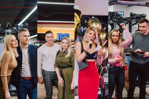 Seserų Natalijos Bunkės ir Kristinos Ivanovos mylimieji susitiko sporto klubo gimtadienyje