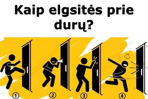Gyvybės ar mirties klausimas: kaip elgsitės prie durų?