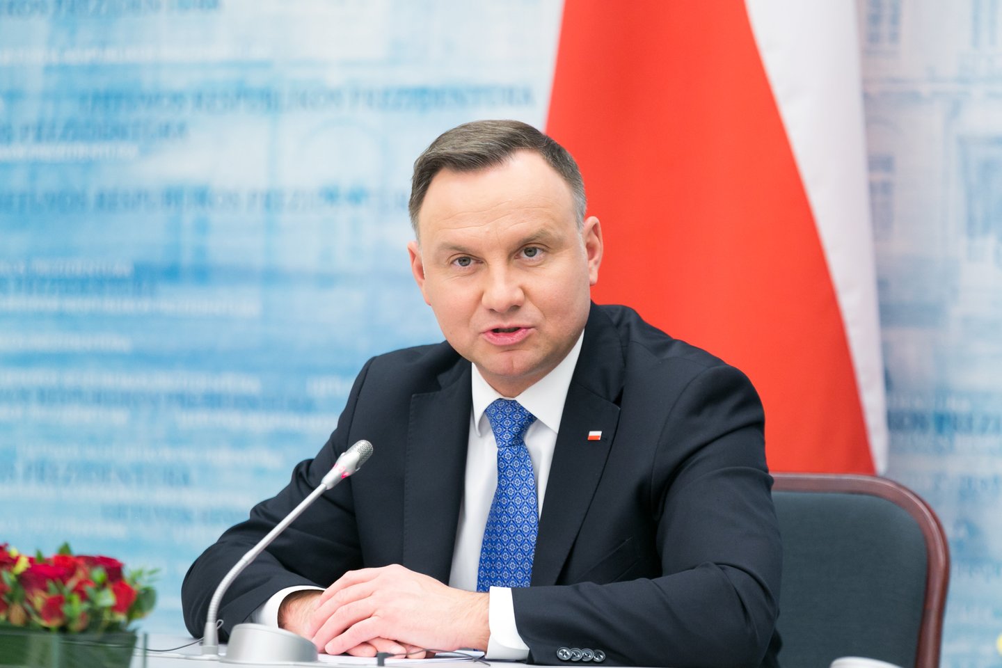 Lenkijos prezidentas Andrzejus Duda ketvirtadienį pakvietė Lietuvos vadovą Gitaną Nausėdą į kitąmet vyksiančias 610-ąsias Žalgirio mūšio minėjimo metines. <br>T.Bauro nuotr.