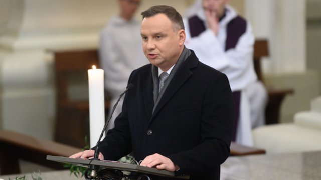 Lenkijos prezidentas A. Duda: „Turime pagerbti mūsų protėvių heroizmą“