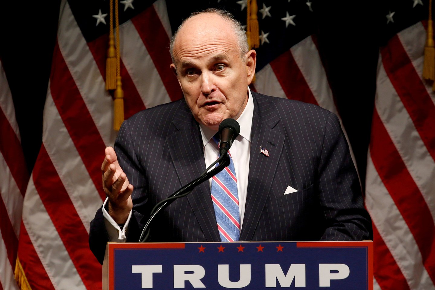   Donaldo Trumpo asmeninis advokatas Rudy Giuliani<br>Reuters/Scanpix nuotr.