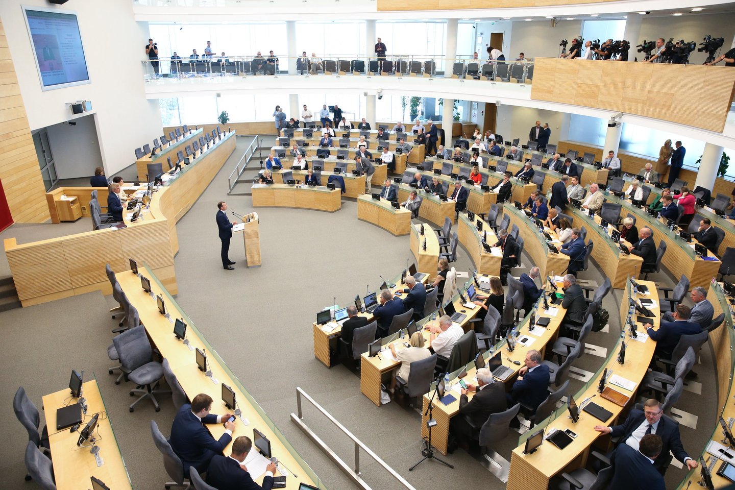 Po pirmojo biudžeto svarstymo Seime nebalsuojama – projektas grąžinamas Vyriausybei tobulinti.<br>R.Danisevičiaus nuotr.