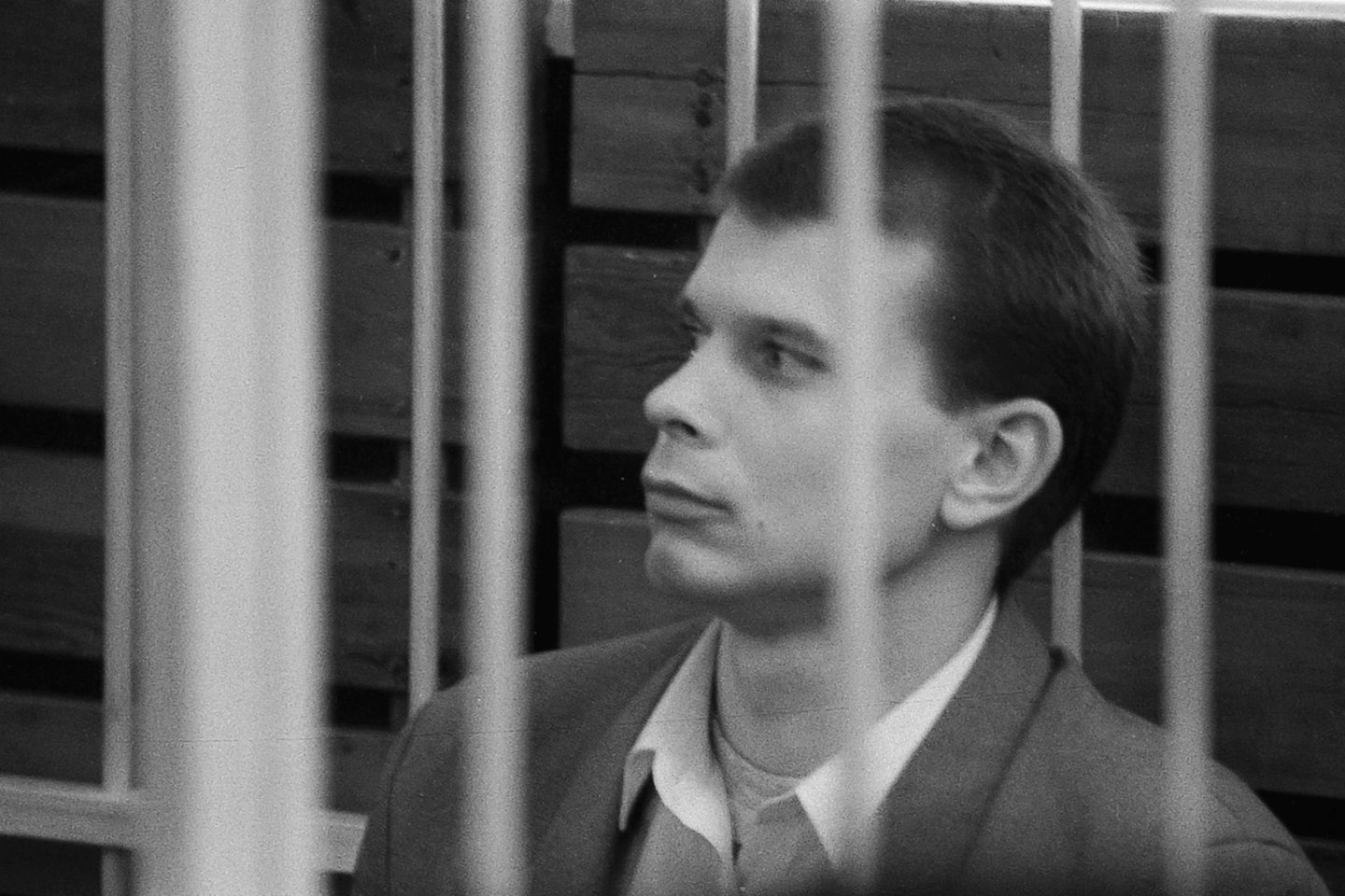  B.Dekanidzės ir jo gaujos narių teismas dėl žurnalisto V.Lingio nužudymo. 1994-ieji.<br> V.Ščiavinsko nuotr. iš archyvo