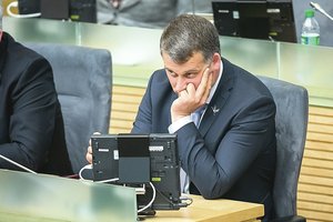 Ministras V. Šapoka bandė raminti dejuojančius seimūnus