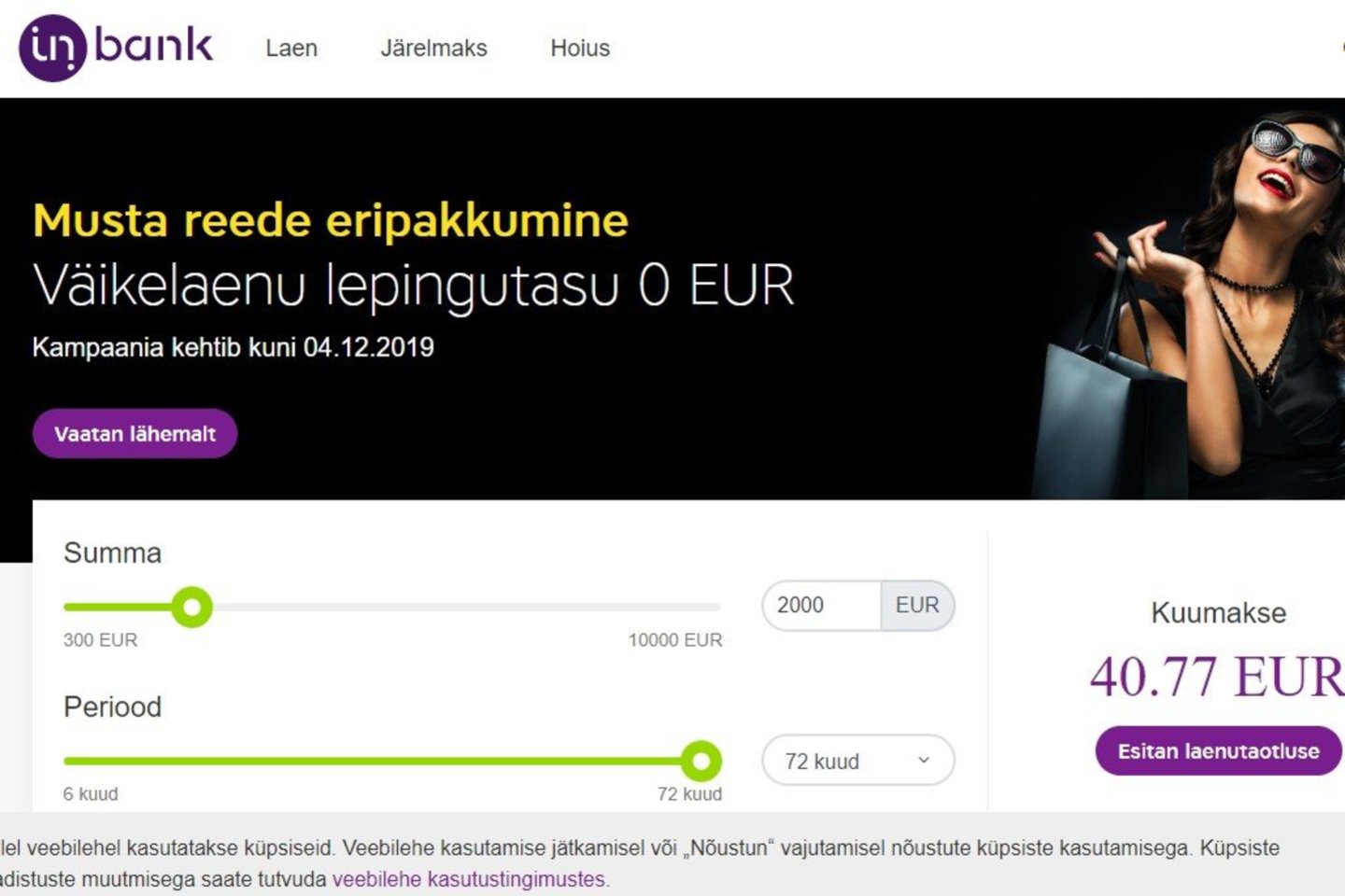 „Inbank“ Lietuvoje iš pradžių teiks klasikinės bankininkystės paslaugas.