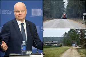 Premjeras S. Skvernelis apie asfaltuojamą kelią prie jo namų: „Nesikišau, nesikišu ir nesikišiu“