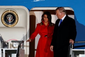 D. Trumpas atvyko į rinkimų kampanijos apimtą Londoną dalyvauti NATO viršūnių susitikime