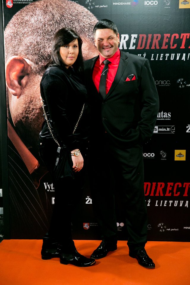 Filmo „Redirected“ svečiai Vitalijus Cololo su žmona Inga. <br>T.Bauro nuotr.