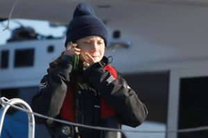 Klimato aktyvistė Greta Thunberg grįžo į Europą pasinaudodama vėju ir burėmis