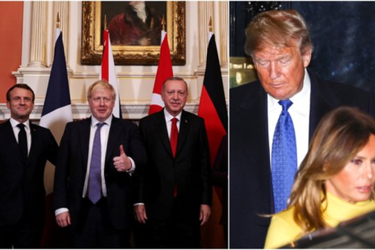 NATO lyderiai Bakingamo rūmuose nufilmuoti pašiepiantys D. Trumpą