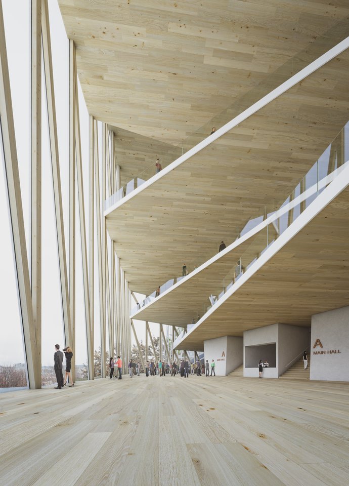Nacionalinė koncertų salė bus statoma ant Tauro kalno, jos idėjos konkursą laimėjo ispanų architektų „Arquivio architects“ pasiūlytas projektas.<br>vizualizacija