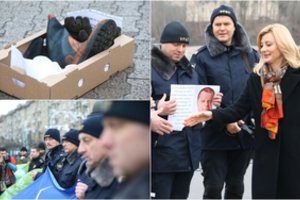 Į protestą prie Seimo susirinko pareigūnai: Vyriausybę ištiko impotencija