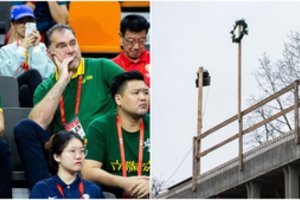 LKF švenčia: ant Krepšinio namų stogo – pabaigą skelbiantis vainikas