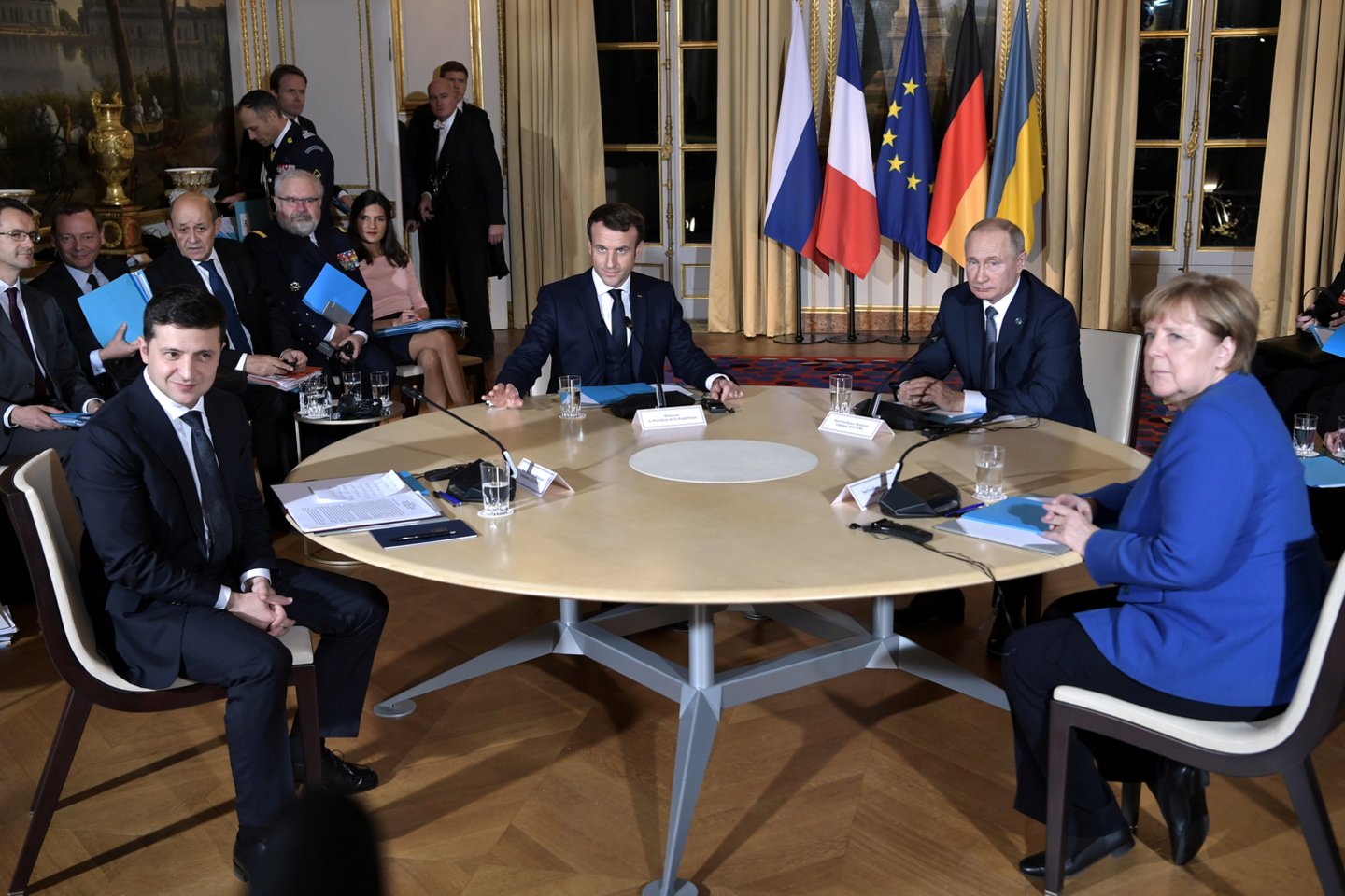  Kas laimėjo, o kas pralaimėjo šią savaitę pagaliau įvykusiame vadinamojo Normandijos ketverto susitikime – Rusija ar Ukraina?<br> „Reuters"/„Scanpix" nuotr.