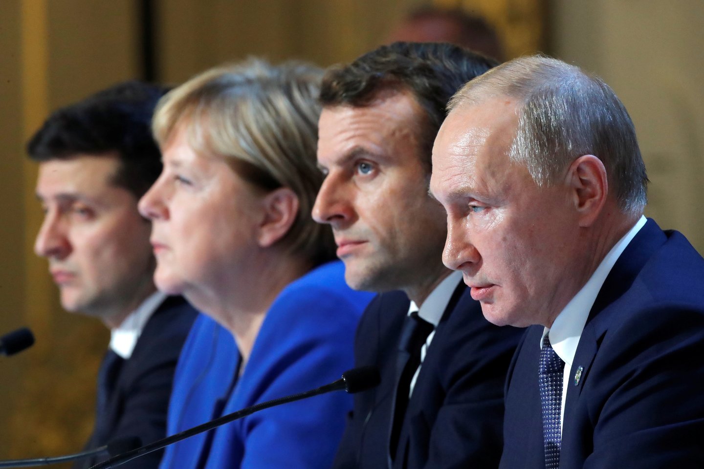  Kas laimėjo, o kas pralaimėjo šią savaitę pagaliau įvykusiame vadinamojo Normandijos ketverto susitikime – Rusija ar Ukraina?<br> „Reuters"/„Scanpix" nuotr.