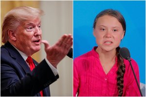 D. Trumpas patarė Gretai Thunberg „atsipalaiduoti“ ir pažiūrėti filmų