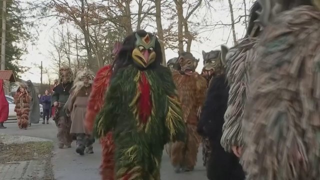 Vokietijoje prieš didžiąsias metų šventes surengtas neįprastas karnavalas