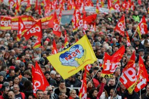  Streikas Prancūzijoje – 12-a streiko prieš pensijų reformą diena