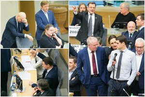 Biudžeto priėmimo posėdį Seime lydėjo riksmai, švilpimas ir palyginimai su Hitleriu