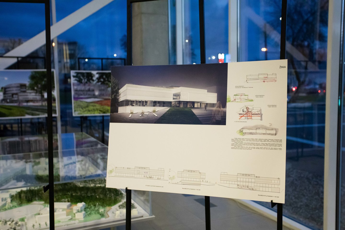 KTU laboratorijų centro „M-Lab“ architektūrinių sprendimų pristatymas.<br>KTU nuotr.