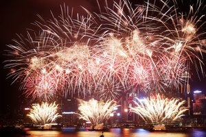 Honkonge dėl protestų pirmą kartą per dešimtmetį atšaukti naujamečiai fejerverkai