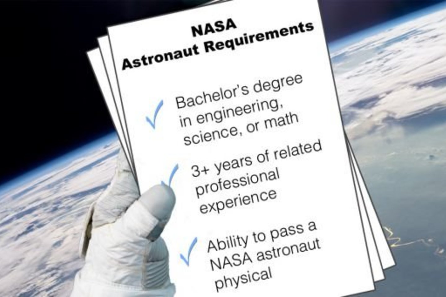 Trys pagrindiniai NASA keliami reikalavimai tiems, kurie nori tapti astronautais. <br>NASA nuotr.