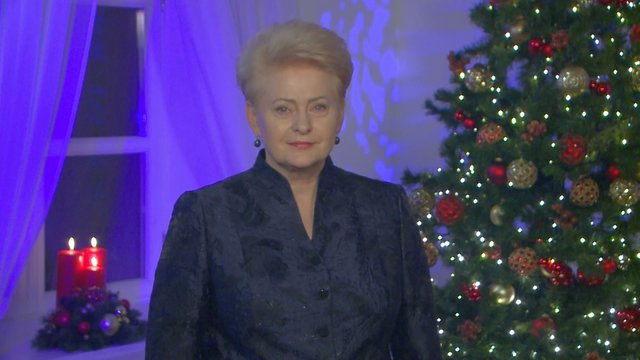 D. Grybauskaitės sveikinimas šalies žmonėms Kalėdų proga