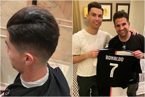 Cristiano Ronaldo Kalėdų proga pakeitė šukuoseną