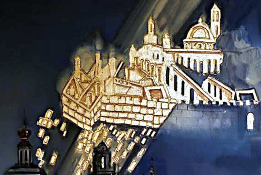 G. Kazimierėnas milžiniškuose juoduosiuose gobelenuose atgaivino ir Vilniaus Gaoną, ir Barborą Radvilaitę