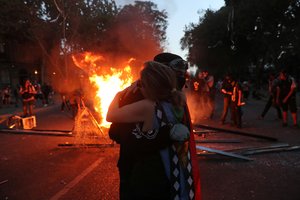Čilėje – dar vienas protestuotojų ir policijos susidūrimas