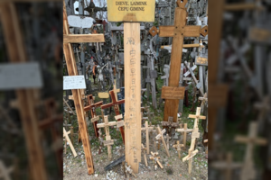 Ant Kryžių kalno apsilankę kinų turistai išniekino Honkongo protestuotojų garbei pastatytą kryžių