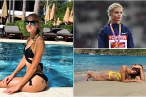 Nepagarbą Rusijoje užsitraukusi gražuolė D. Klišina džiaugiasi gyvenimu JAV: „Kokia aš išdavikė?“