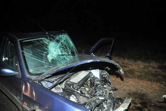 Kraupi avarija Panevėžio r.: po smūgio į medį sužeisti 3 žmonės, „Peugeot“ – sumaitotas