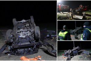 Tragiška avarija Kaišiadorių r.: žuvo žmogus, 3 sužeisti, vienas automobilis apvirto