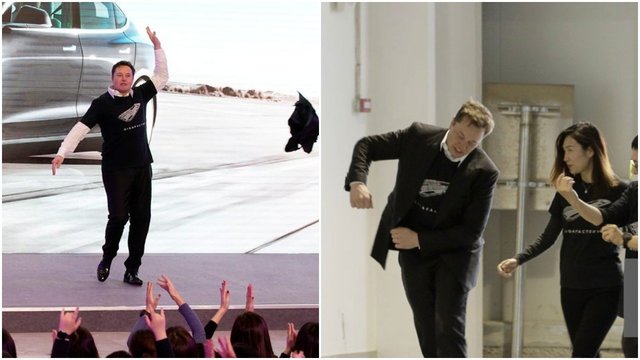 Nejauki akimirka: milijardierius Elonas Muskas pademonstravo keistus šokio judesius