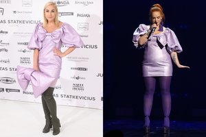 Donata Virbilaitė ir Indrė Stonkuvienė pasipuošė identiškomis suknelėmis, bet atrodė skirtingai