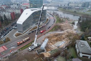 Vilniuje statys modernią požeminę lietaus nuotekų valyklą