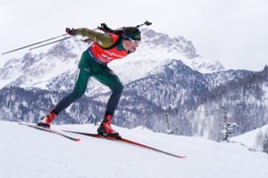 Prieš varžybas tėvu tapęs V. Strolia pasiekė Lietuvos biatlonininkų rekordą