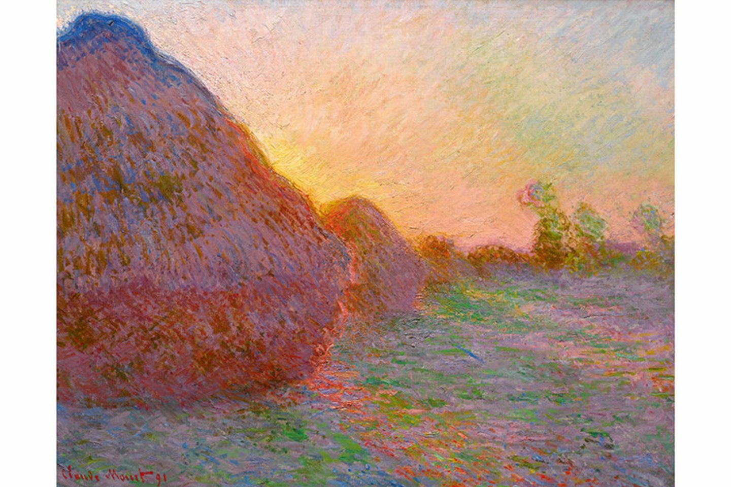  Claude Monet paveikslas iš ciklo „Šieno kupetos“ (Meules).<br> Sotheby’s nuotr.