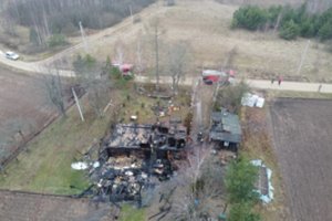 Elektrėnų sav. dėl dujų nuotėkio sprogo namas: ligoninėje atsidūrė du vyrai