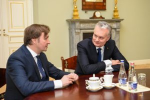 G. Nausėda su išrinktu VU rektoriumi aptarė išsilavinimo reikšmę valstybės pažangai