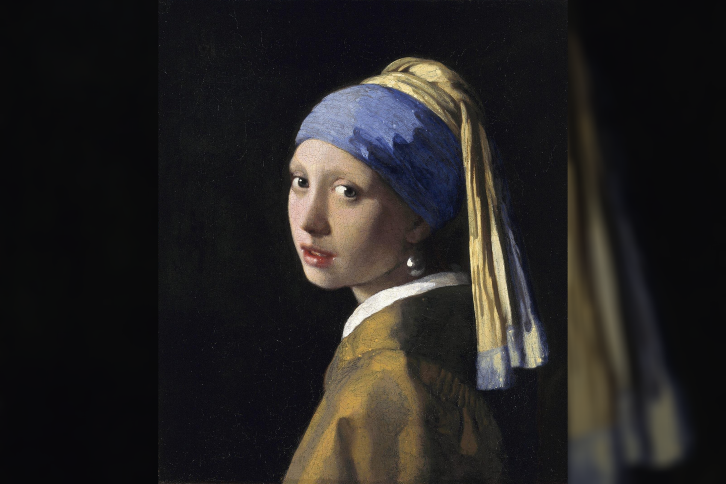  Johanneso Vermeerio paveikslas „Mergina su perlo auskaru“ dažnai vadinamas „Olandiška Mona Liza“. <br> Johanneso Vermeerio pav. (1665 m.)