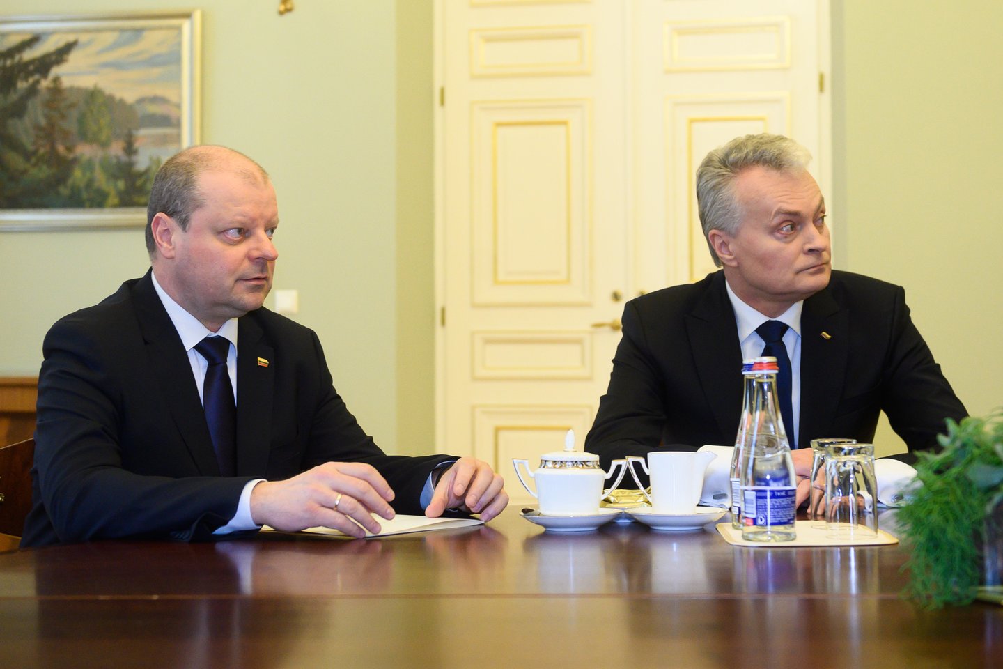 Saulius Skvernelis, Gitanas Nausėda.<br>V.Skaraičio nuotr.