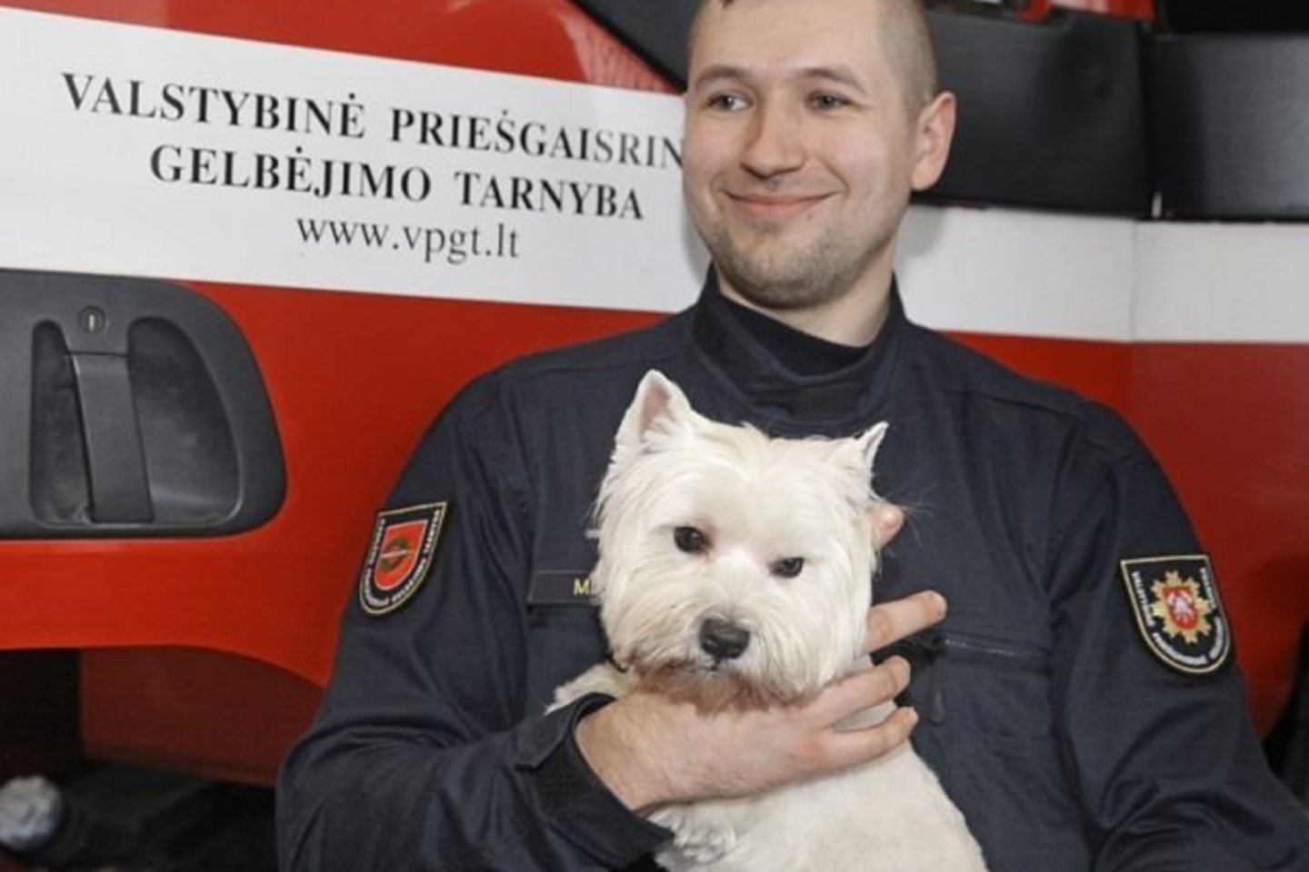 Šunytę Deirą išgelbėjo R. Milius.<br> J.Valaičio nuotr.